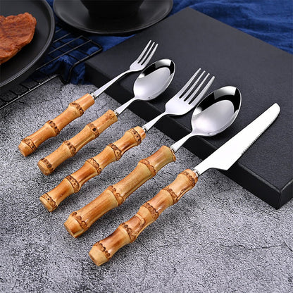 bamboo flatware stainless