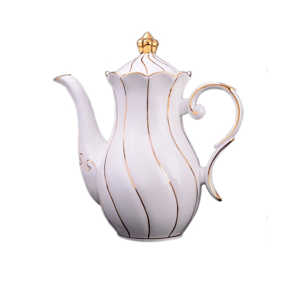 bone china teapot and cup set