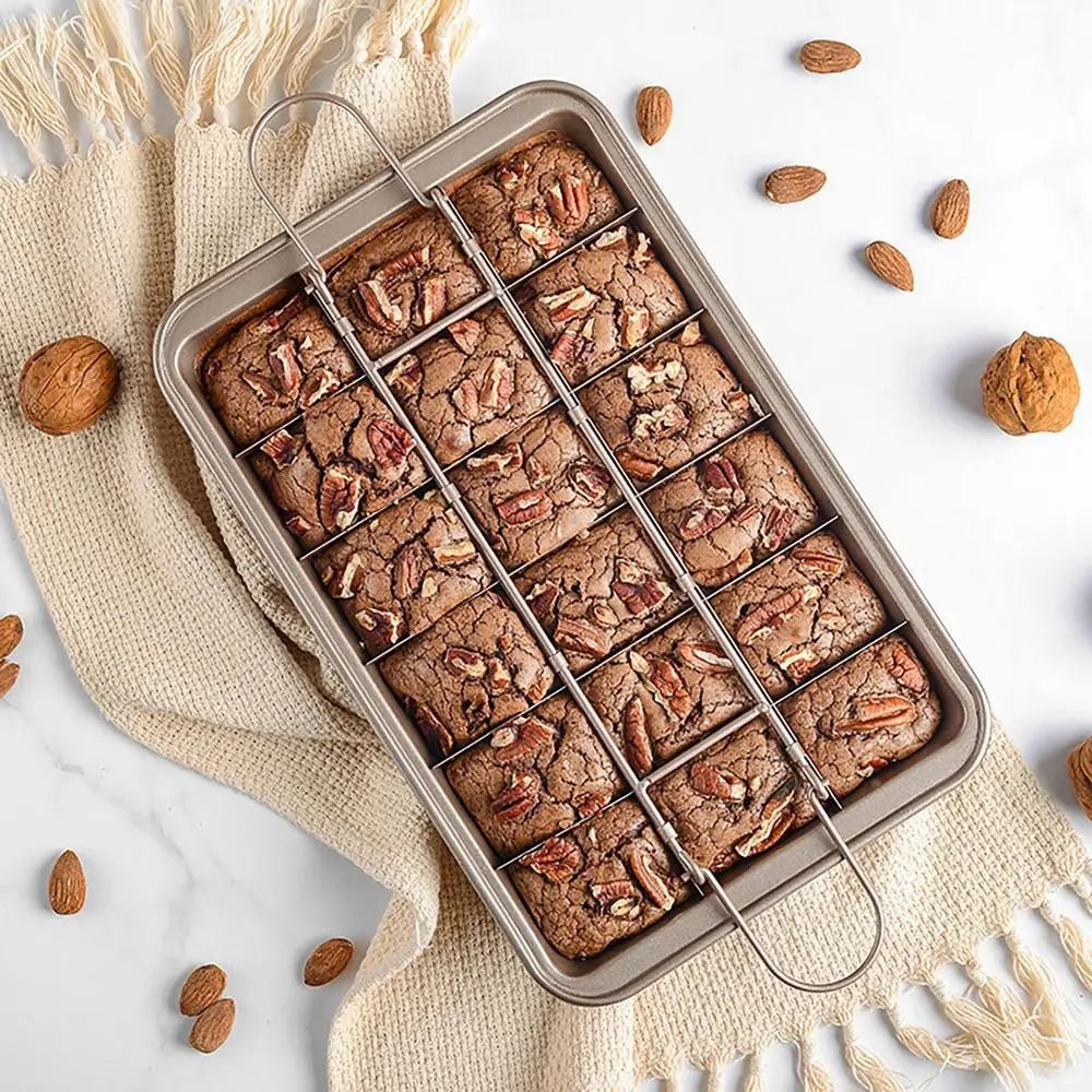 copper brownie pan with dividers