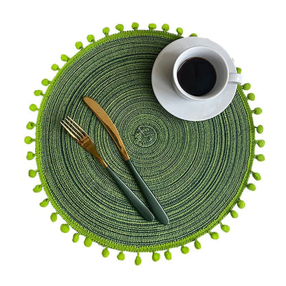cotton green placemats
