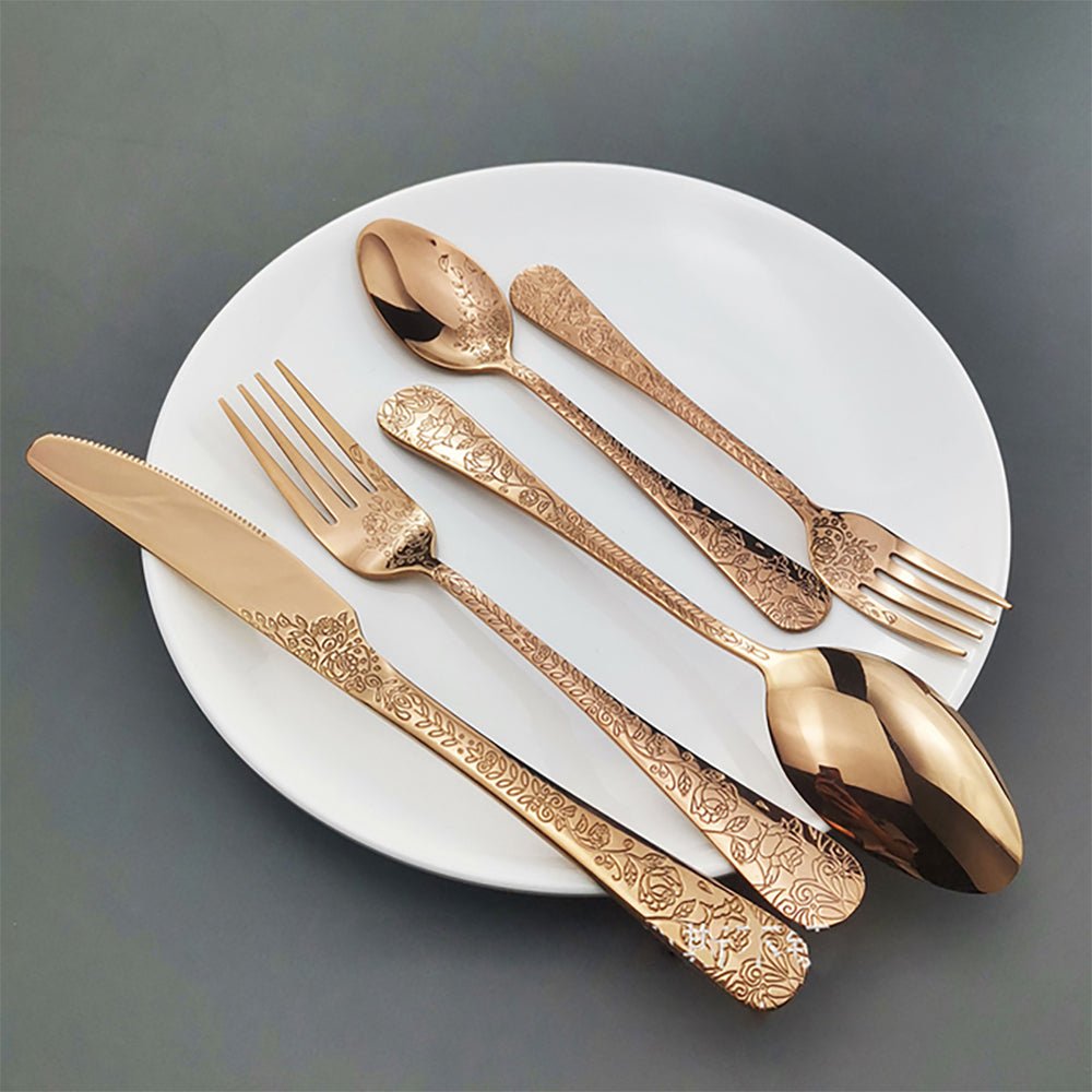 engraved cutlery set for adults