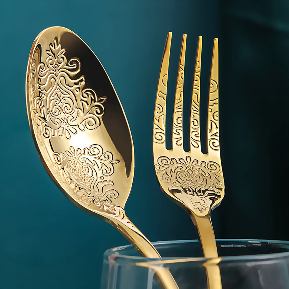 engraved forks and spoons