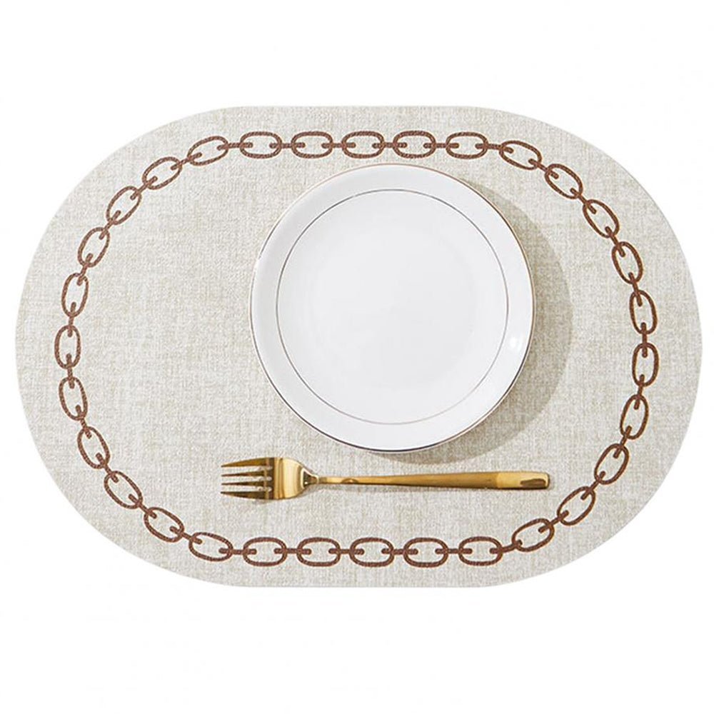 faux leather placemats round