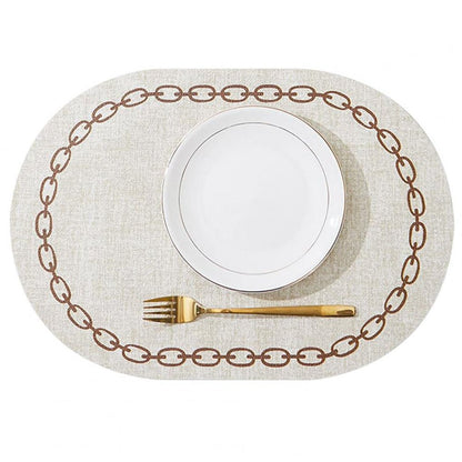 faux leather placemats round