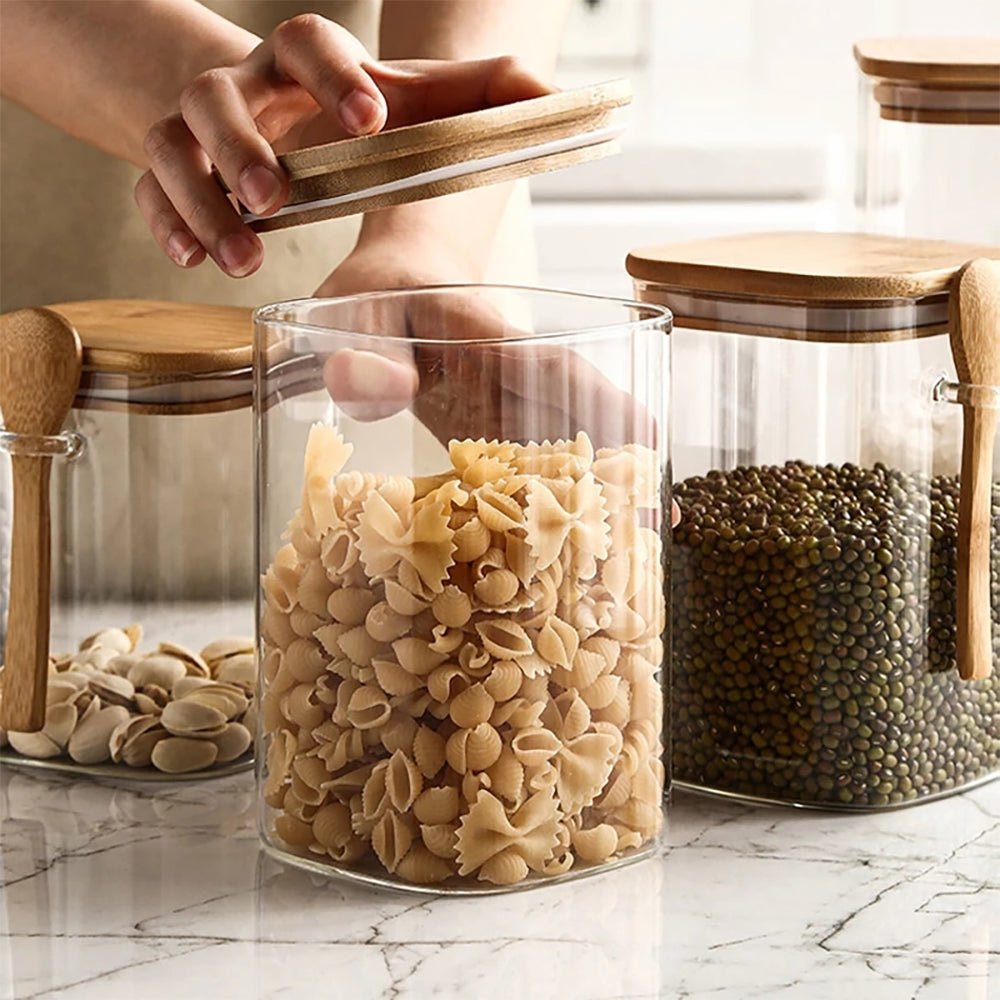 glass containers for kitchen counter