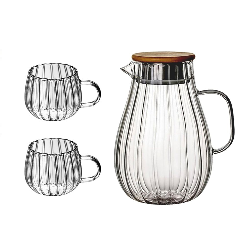 glass pitcher and glasses set