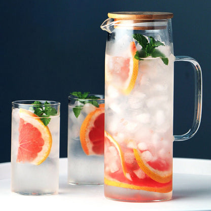 glass pitcher with lids