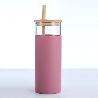 glass tumbler with bamboo lid wholesale
