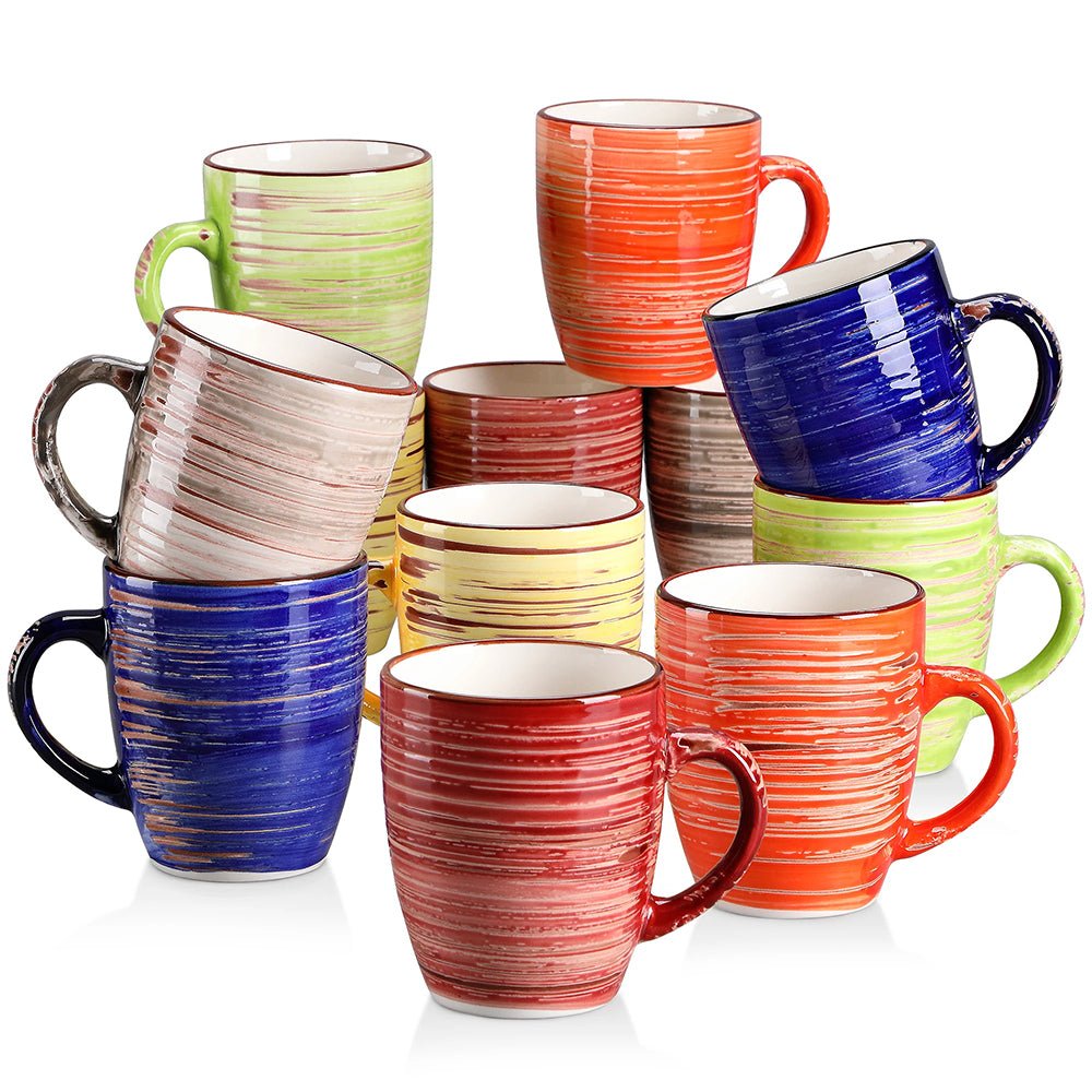 glazed stoneware mugs