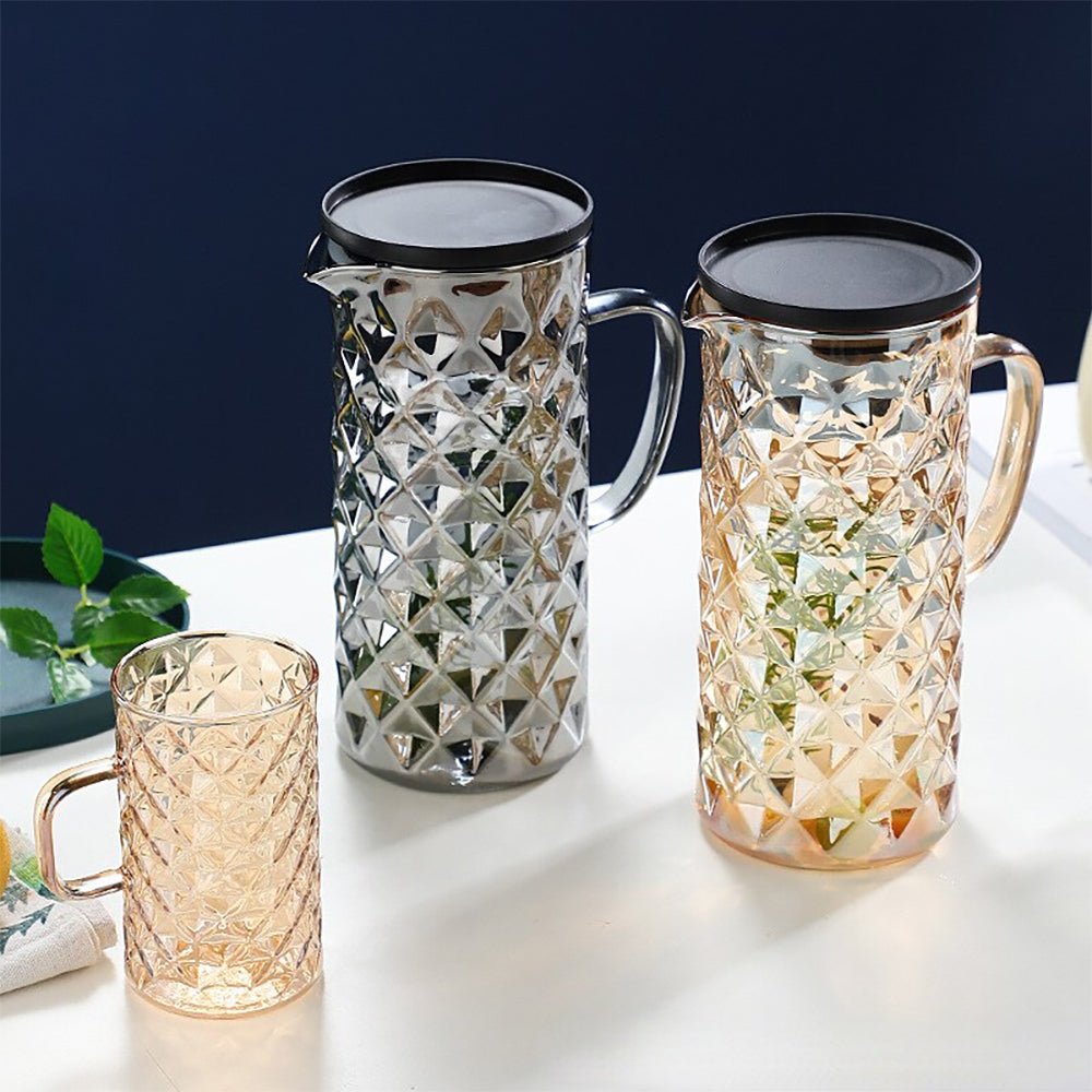 heat resistant glass pitcher with lid