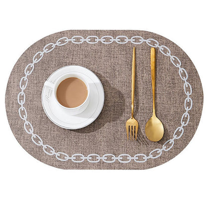 leather oval placemats