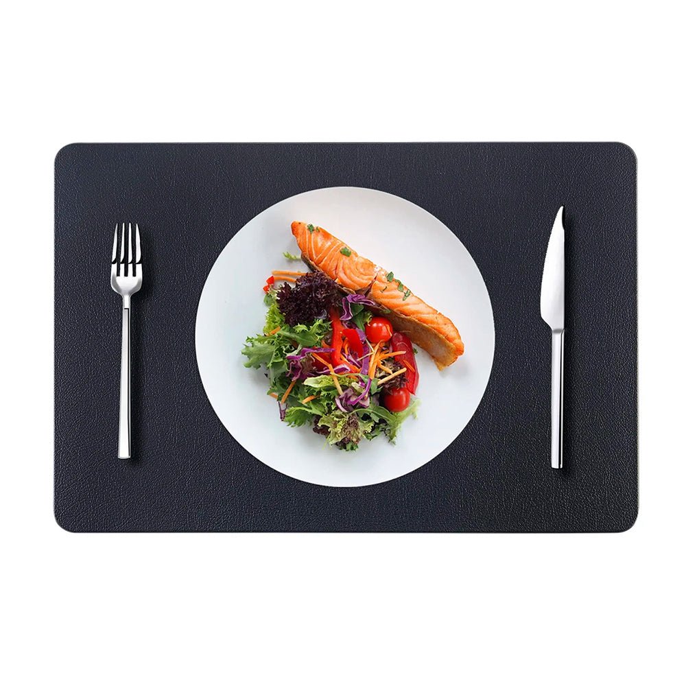 leather placemats black