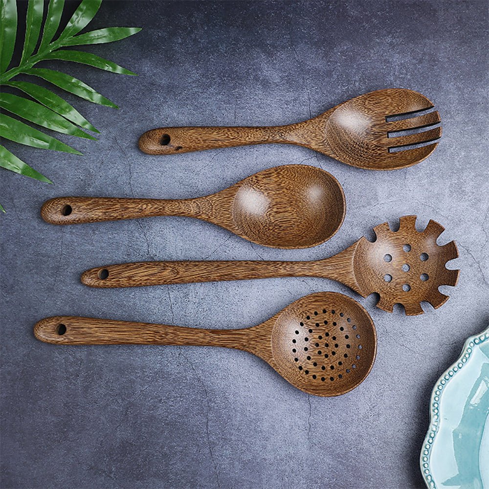 perforated spatula what wood are kitchen utensils made from