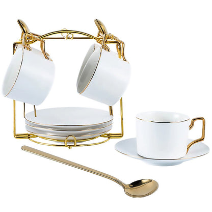 porcelain espresso cup and saucer set