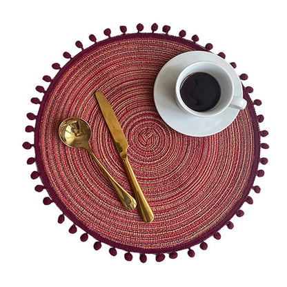 red cotton placemats