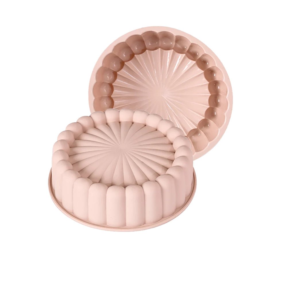 silicone baking molds in oven