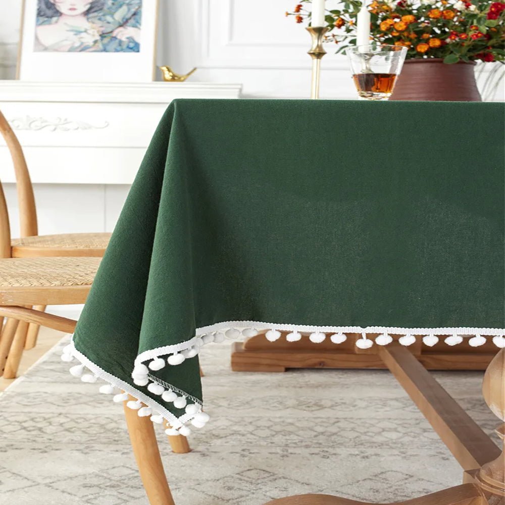 square fabric tablecloth