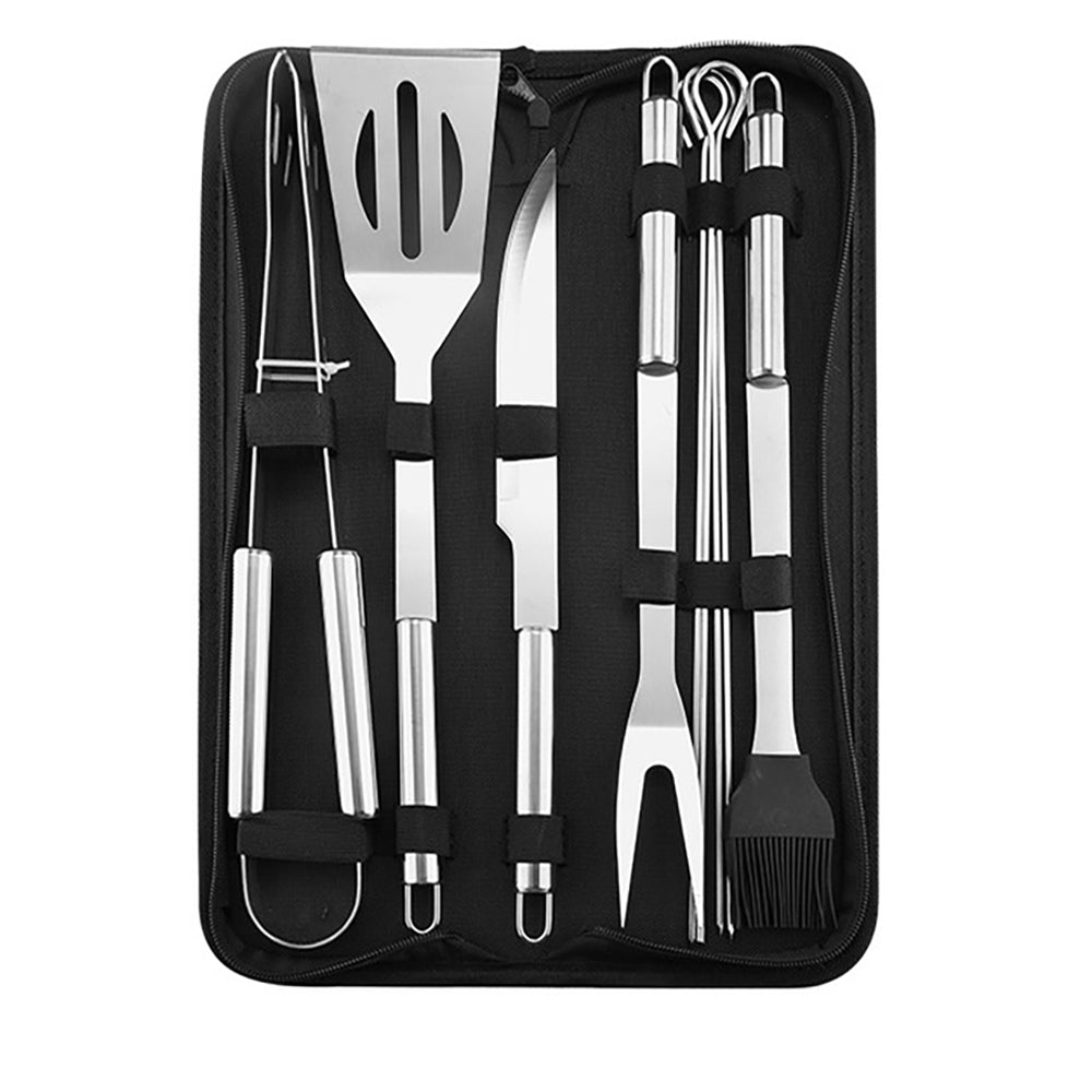 stainless steel bbq tool set with case
