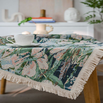 watercolor floral tablecloth
