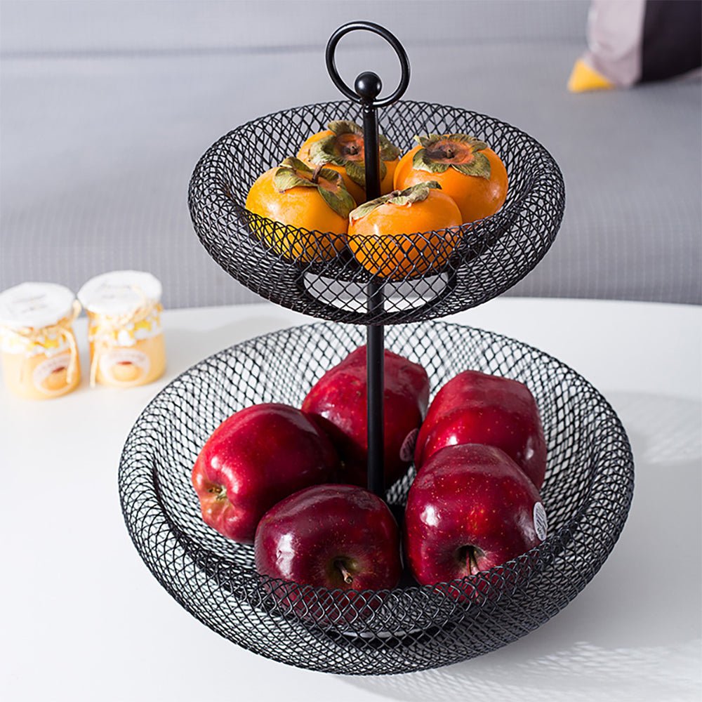 wire tiered fruit basket