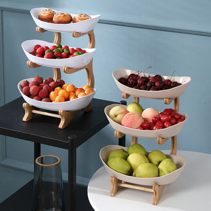 wooden fruit bowl for counter