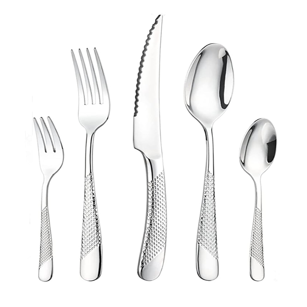 three tined fork flatware set