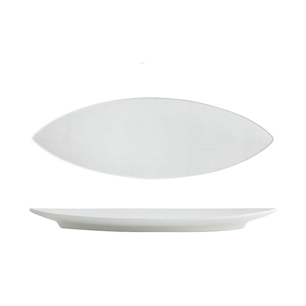 white ceramic serving platters