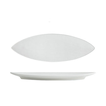 white ceramic serving platters
