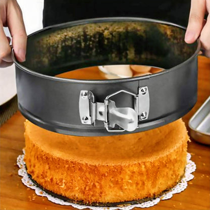 9 inch springform cake pan, nonstick design for easy release, ideal for cheesecakes, layer cakes, and delicate desserts.