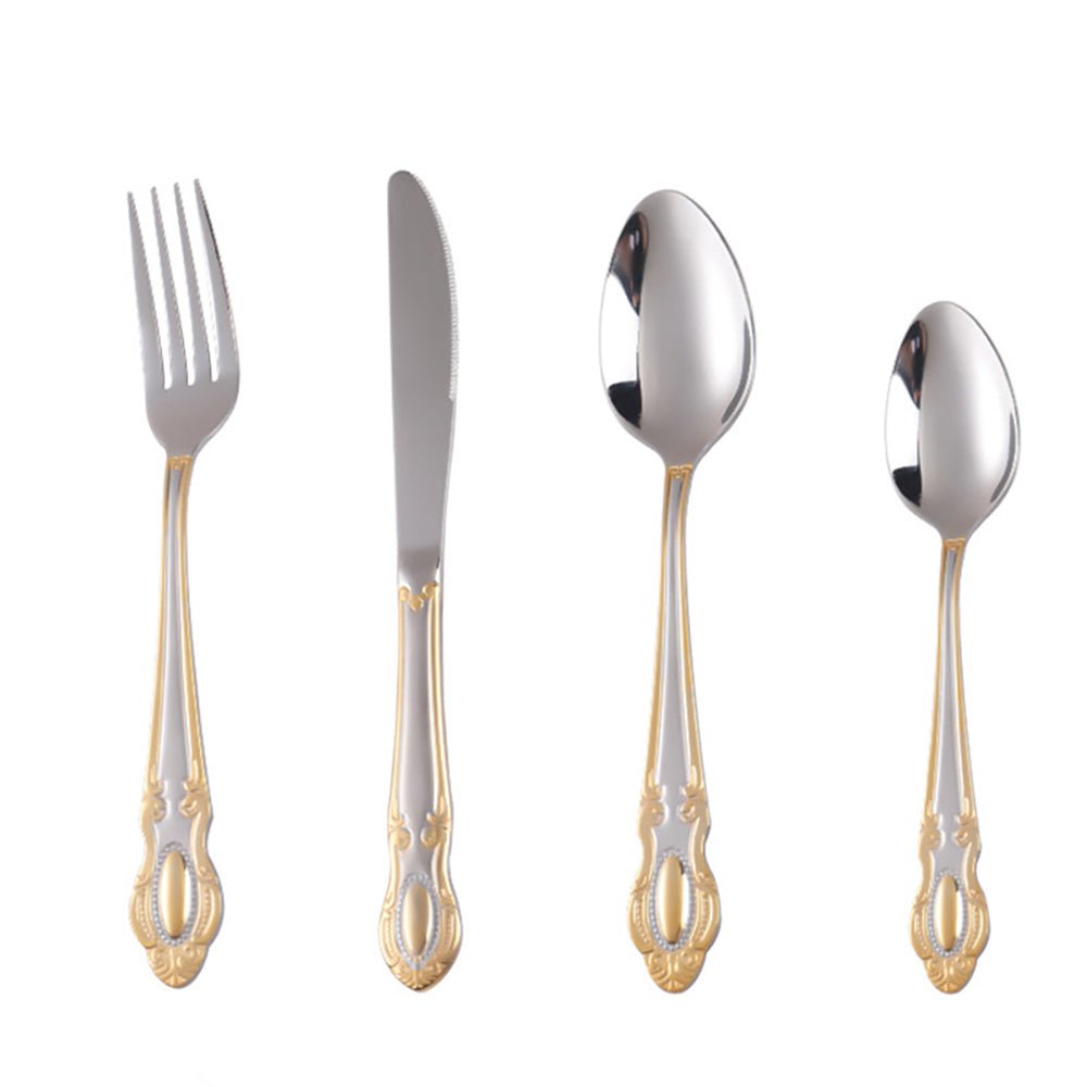 Elegant Casa Milano flatware set crafted from 18/10 stainless steel with intricate beadwork.