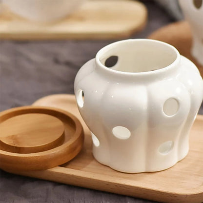 ceramic canister white