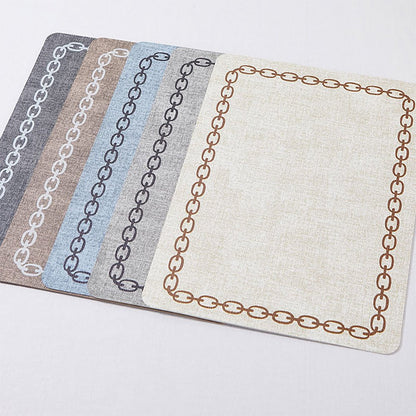 faux leather rectangular placemats