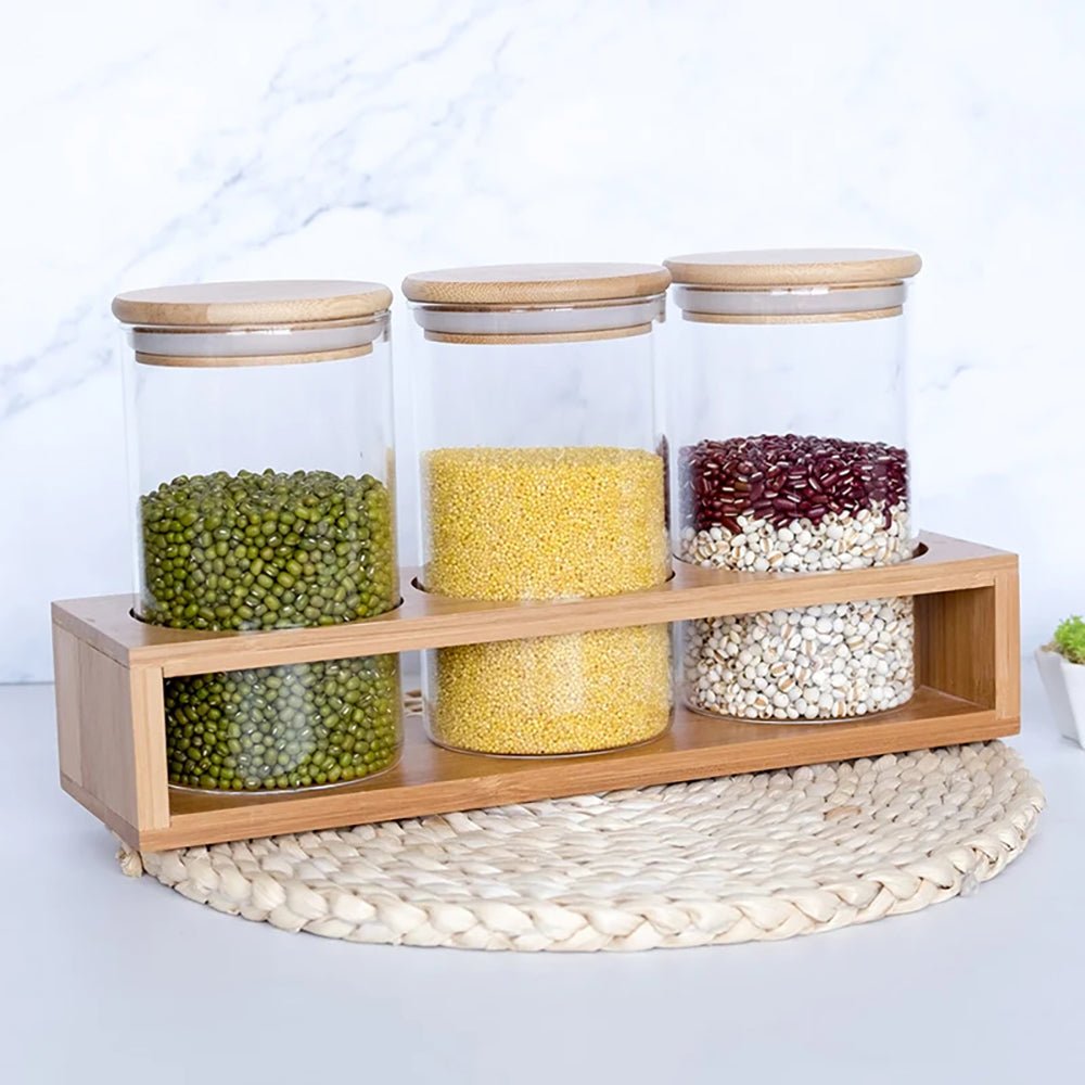 glass kitchen canisters-set