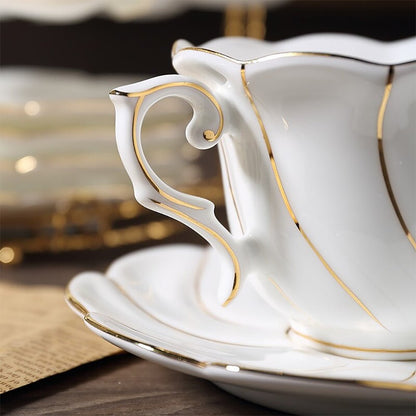 gold rim tea cup