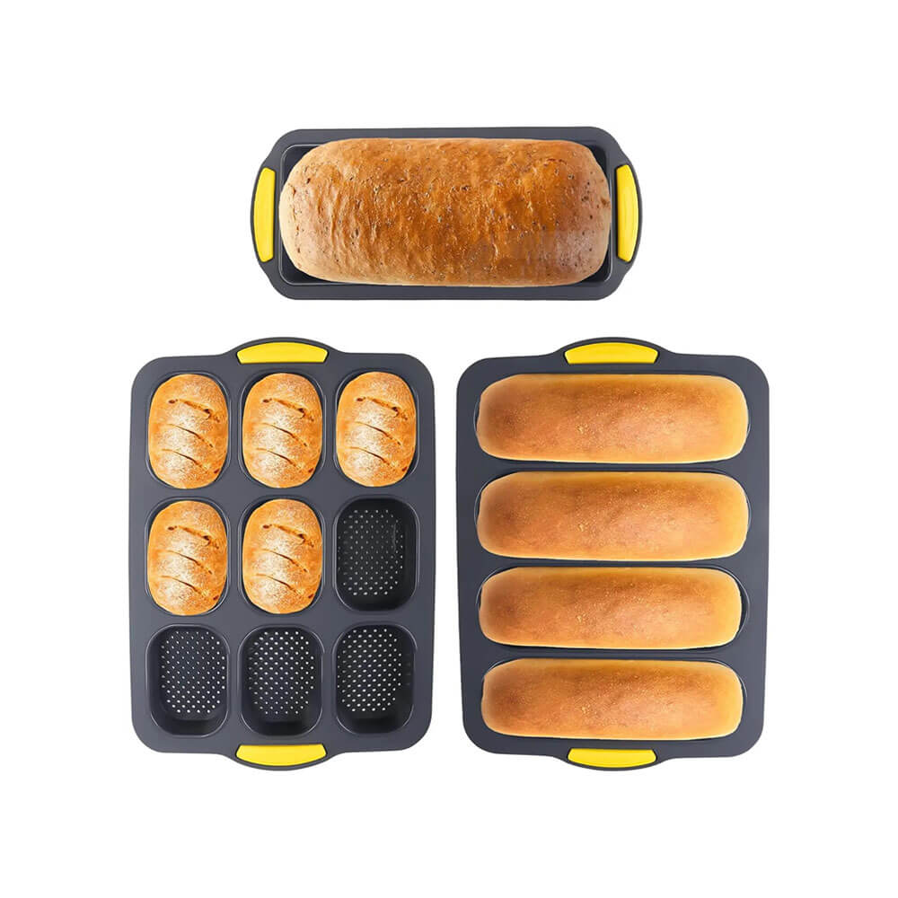 Non-stick loaf pan set for perfect baking. Durable, heat-resistant, easy release, ideal for bread, cakes &amp; pastries.