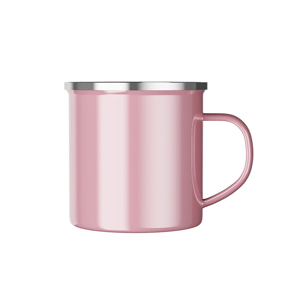 pink camping mug