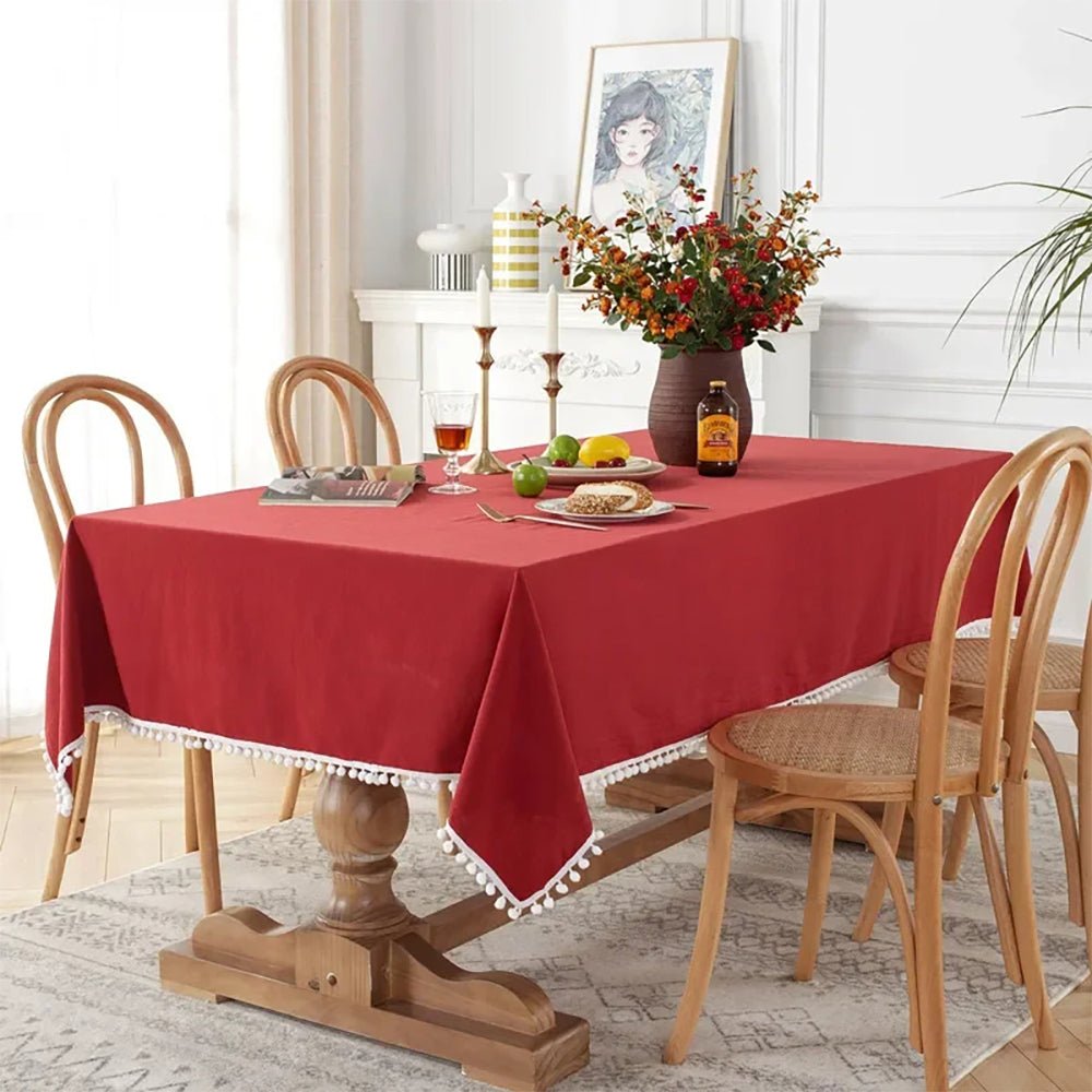 solid color tablecloth