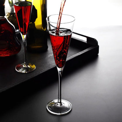 wedding toast flutes and serving sets