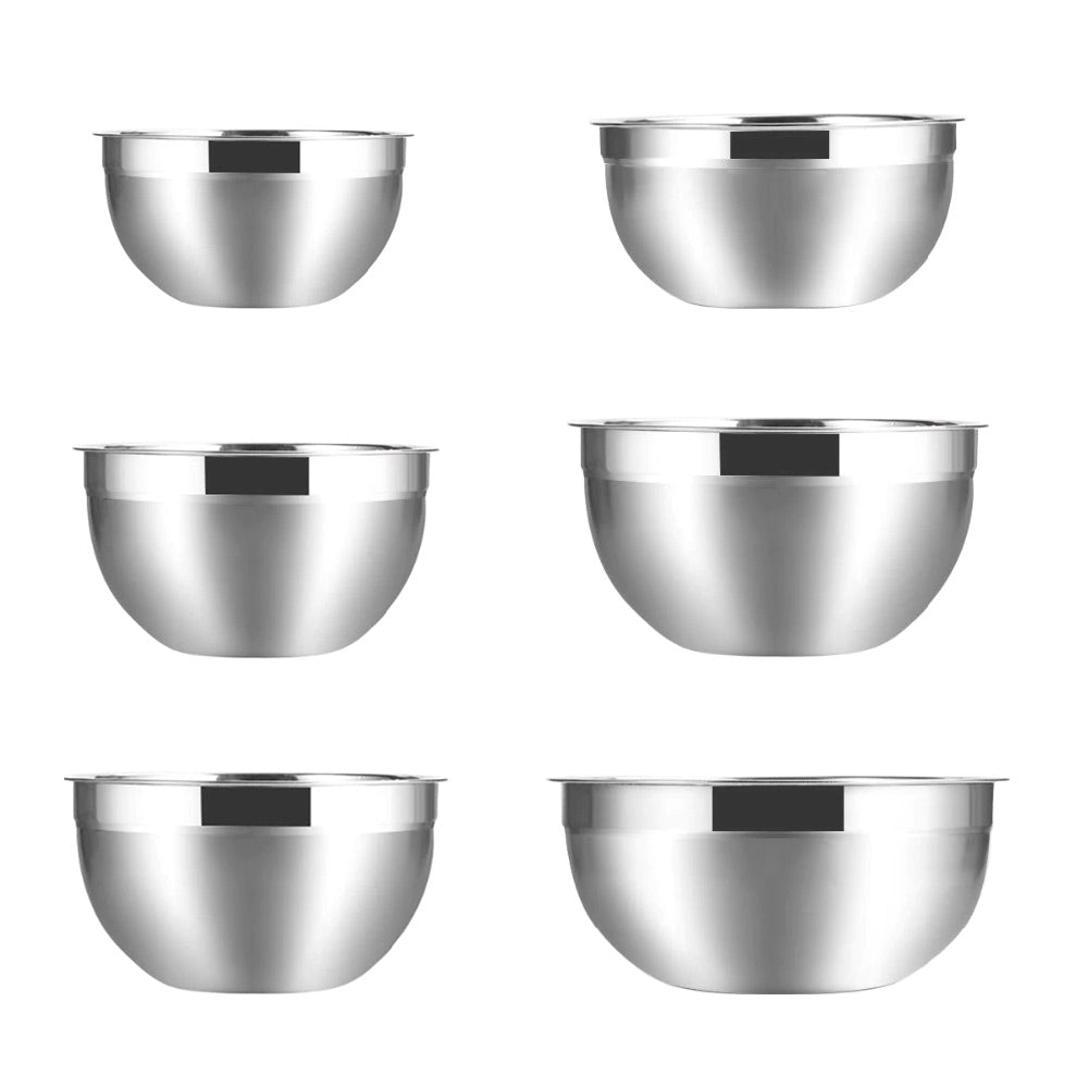 set of stainless steel mixing bowls