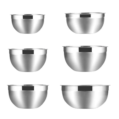 set of stainless steel mixing bowls